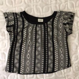Tribal Print Crop Blouse
